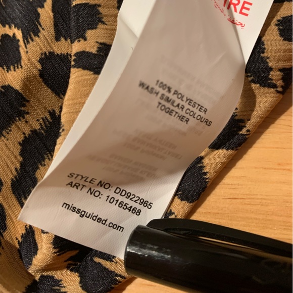 Missguided - Brown Leopard Print Long Sleeve Midi Dress, Size US 2 - Picture 2 of 10